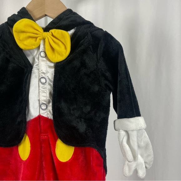 Disney Mickey Mouse 3-6 Months Fleece Velour Hooded Costume Suit Warm Cartoon - Picture 8 of 8